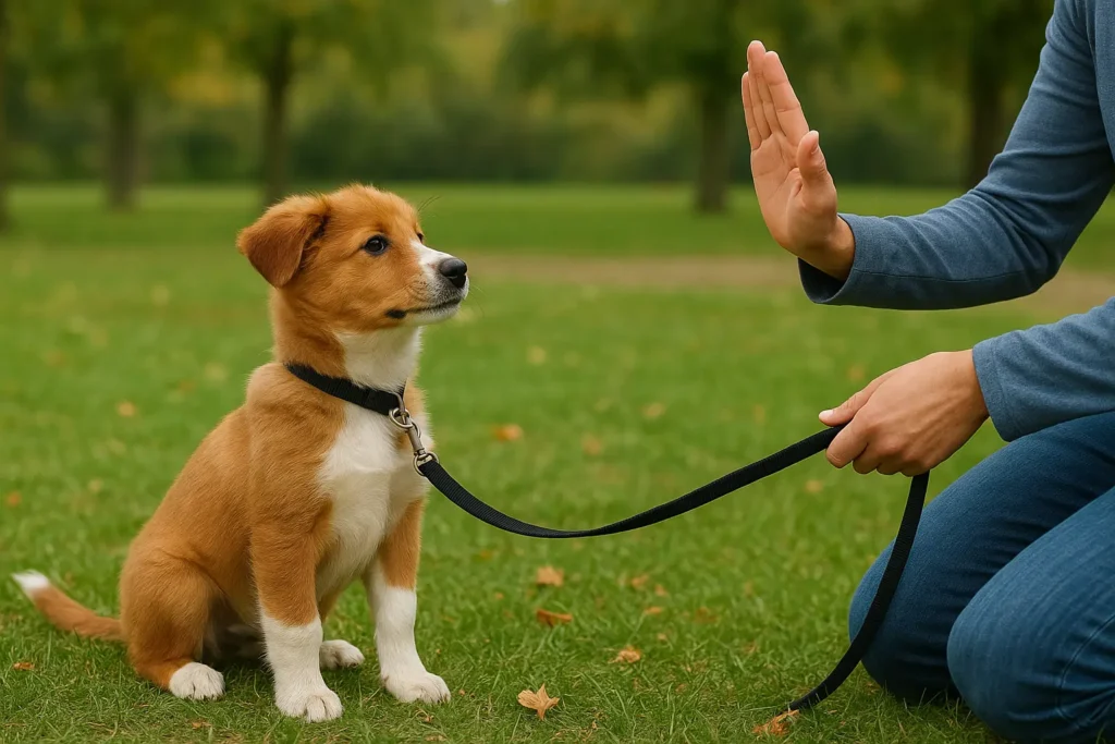 dog-practicing-stay-command-outdoors-with-distractions-advanced-obedience-training-by-pupzcorner