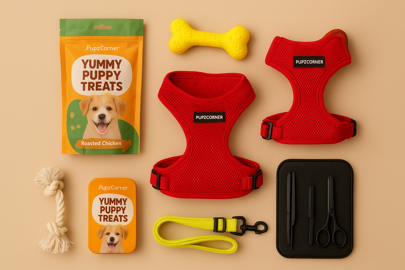 pupzcorner-puppy-training-treats-harness-toys-and-grooming-kit-for-socializing-new-puppies