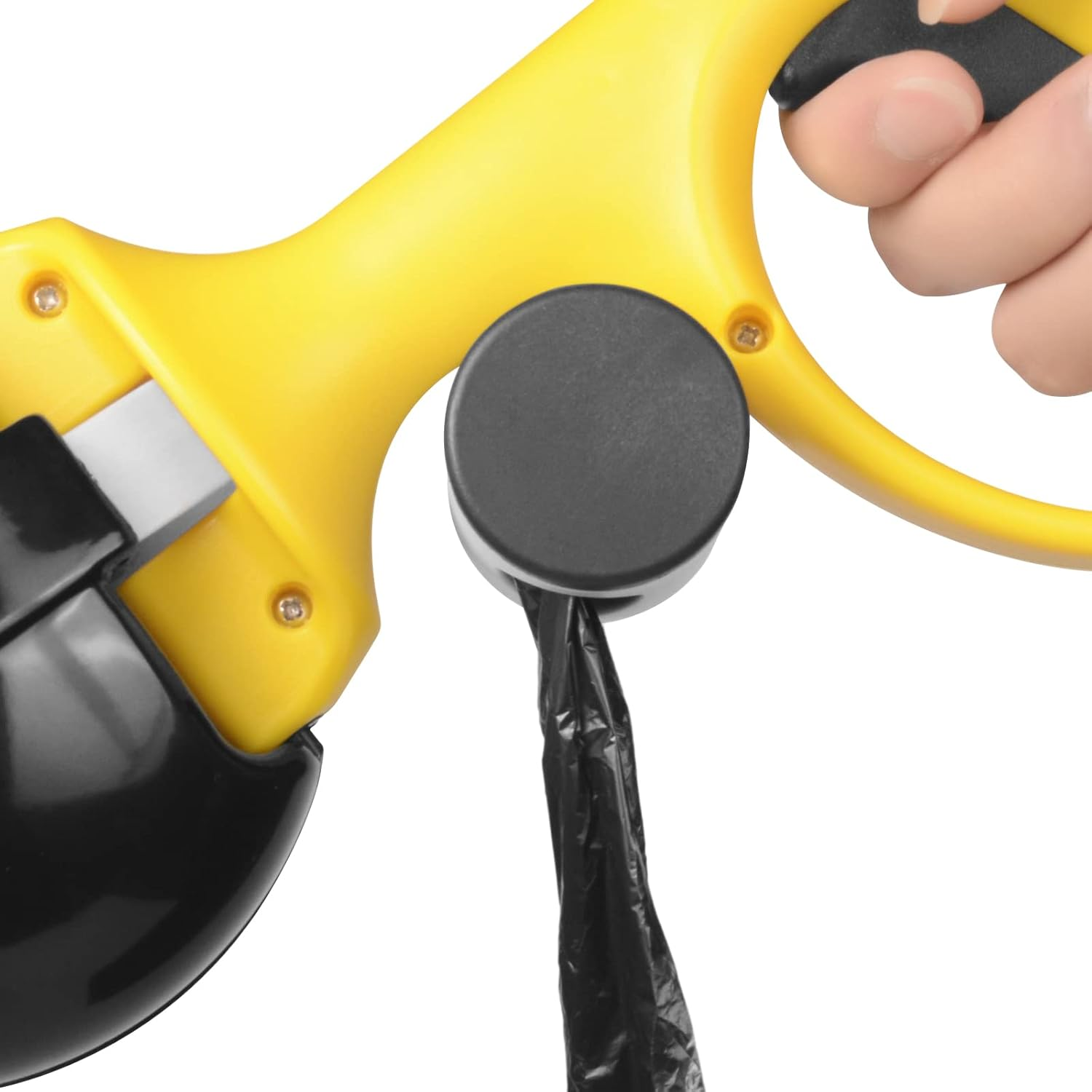 Pet Pooper Scooper for Dogs and Cats with Trash Bags Holder, Non-Breakable High Strength Material Poop Scooper for Easy Grass and Gravel Pick Up(Including a Roll of Trash Bag) (Yellow) - Image 6