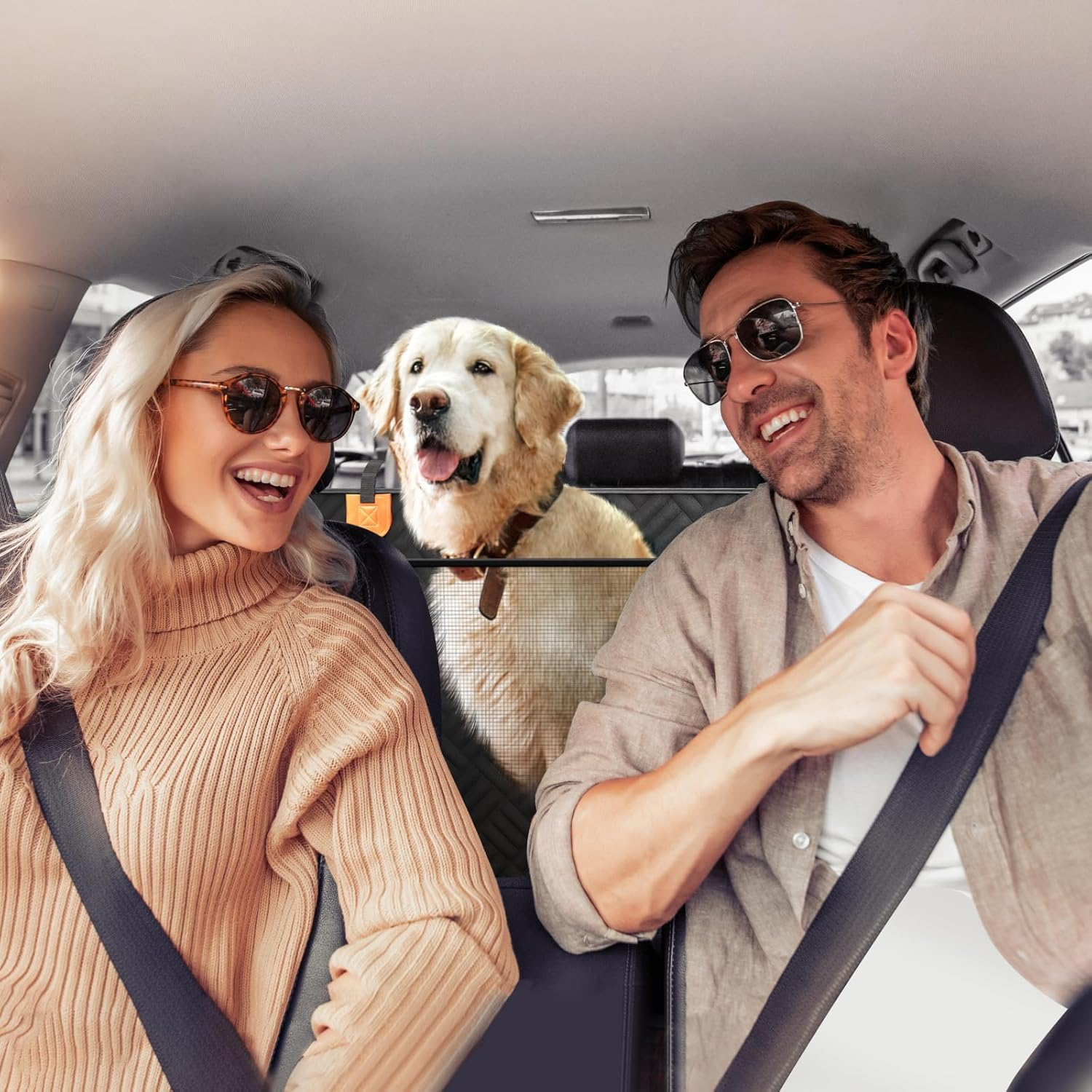 Dog Car Seat Cover for Back Seat, Hard Bottom Back Seat Extender for Dogs - Supports 400Lbs, Back Seat Pet Cover, Dog Hammock for Car SUV and Trucks - Image 7