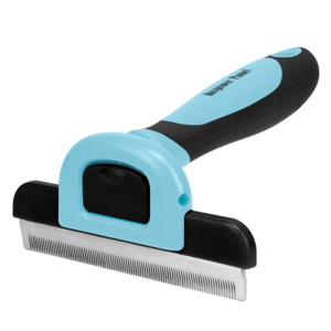 Pet Grooming Brush - Deshedding Tool for Dogs and Cats - Short and Medium Hair Deshedder Comb - Reduces Shedding up to 95% - Blue