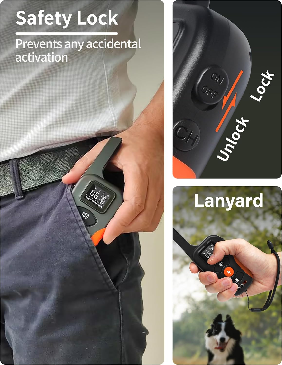 Bark Activated Shock Collar with Remote - Automatic Bark and Training Collar Combo 3300Ft Range, Bark Shock Collar for 40-150Lbs Medium Large Dogs - IPX7 Waterproof - Image 5