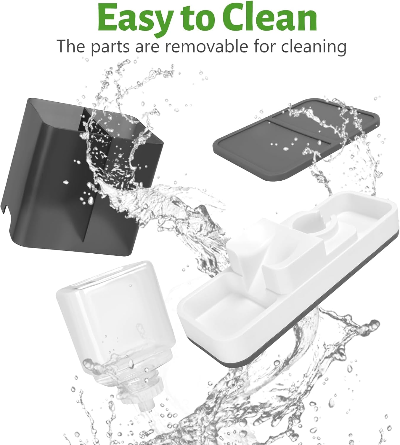 Automatic Small Pet Feeder and Water Dispenser, 2 in 1 Gravity Cat Auto Pet Feeder and Waterer Set Feeder Dish for Small Medium Pets Dog Puppy Kitten (Grey) - Image 6