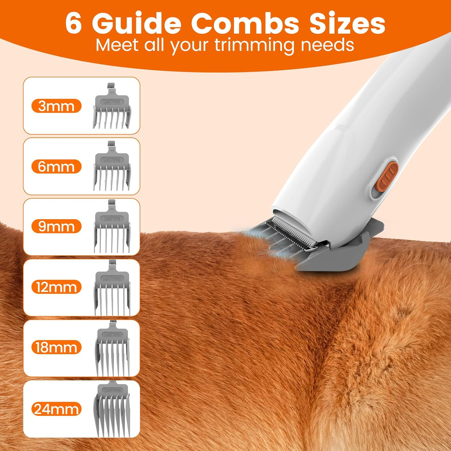 Dog Grooming Vacuum, Dog Grooming Kit with Pet Clippers, 12,000Pa Pet Hair Vacuum for Dogs, Low Noise Home Cleaning Tool in 1, PG10 - Image 6
