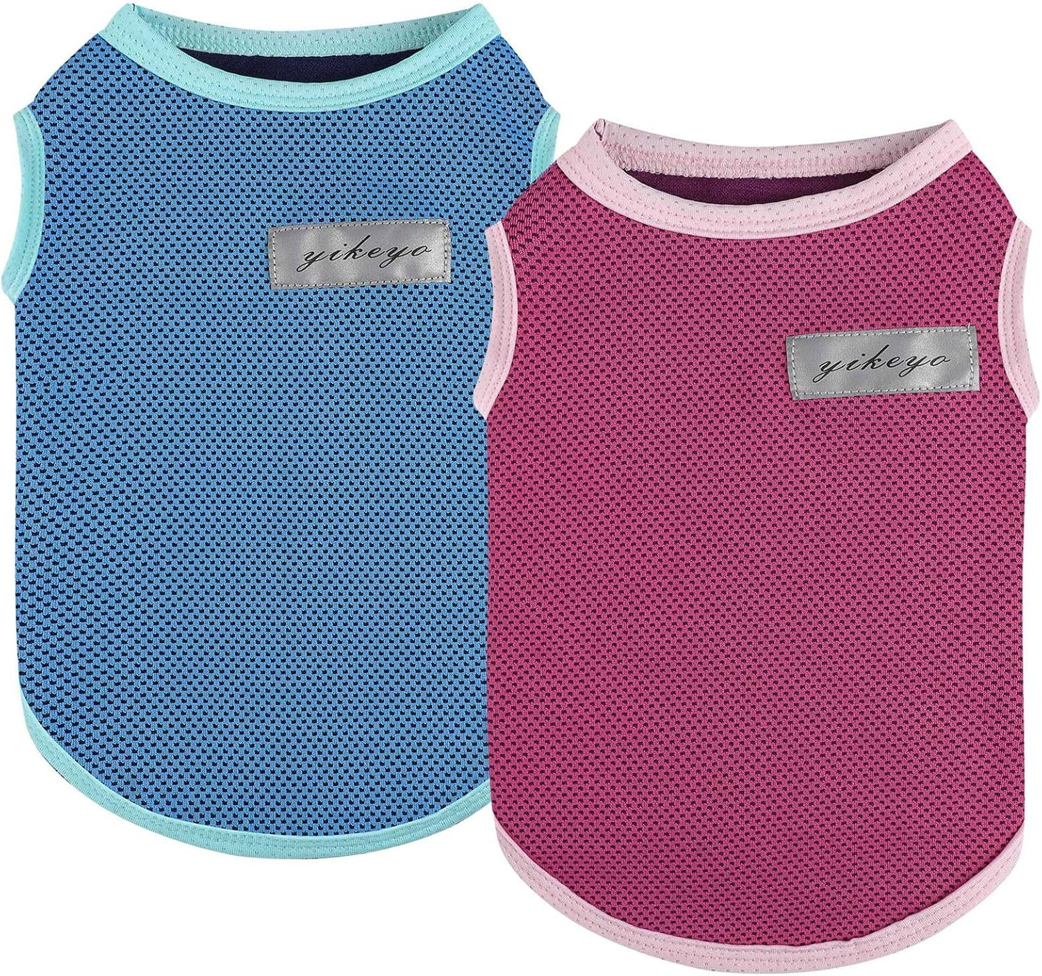 2 Pack Dog Shirts for Small Dogs Girl Boy Sun Protection Quick Dry Vest Summer Dog Clothes Soft Breathable Lightweight Tank Top Cooling Tee Tshirts Cats Sleeveless Outfit