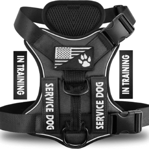 Service Dog Harness, Reflective Dog Vest Harness with 5 PCS Patches, Adjustable Soft Oxford Pet Harness, Inner Layer Mesh, Easy to Control for Dogs