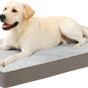 Orthopedic Dog Bed Dog Crate Bed Waterproof for Large Dogs Deluxe Plush Washable Pet Mat with Egg Crate Foam & Removable Cover, 35 X 22 Inch, Gray