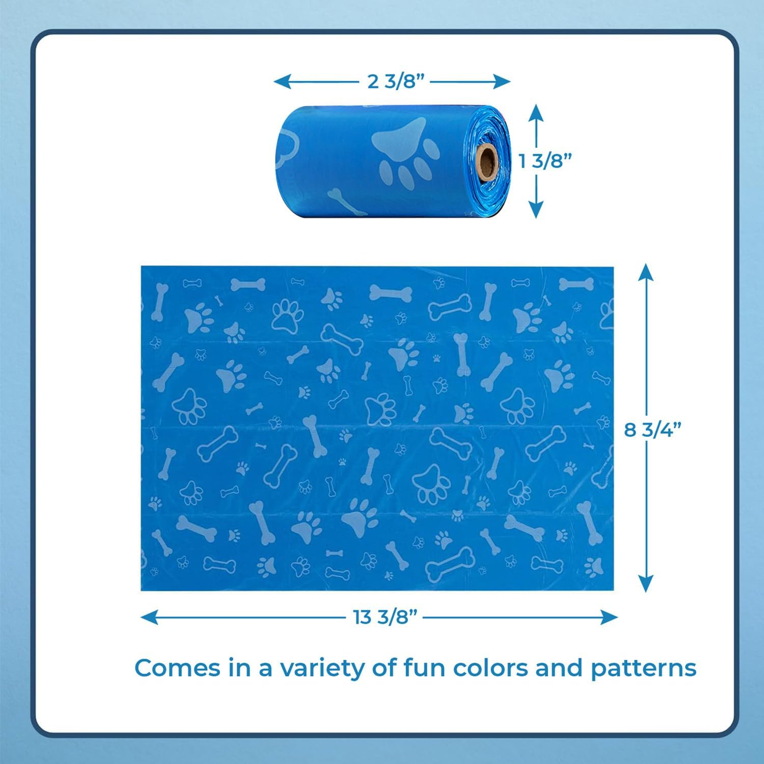 Dog Poop Bags (150 Bags) for Waste Refuse Cleanup, Doggy Roll Replacements for Outdoor Puppy Walking and Travel, Leak Proof and Tear Resistant, Thick Plastic - Assorted Colors - Image 4