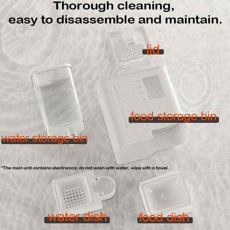 Automatic Cat Feeder and Water Dispenser Set, Dog Food and Water Dispenser Wifi 2-In-1 Set for Pets with App Control - Image 6