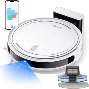 Robot Vacuum and Mop Combo, 5000Pa Robotic Vacuum Cleaner, Smart Navigation, 150Mins Max, Ultra Slim Robot Vacuum Self-Charging, Wi-Fi/App/Alexa Control, Ideal for Pet Hair, Hard Floor, Carpet