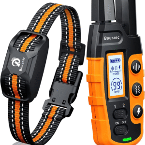 Dog Shock Collar - 3300Ft Dog Training Collar with Remote for 5-120Lbs Small Medium Large Dogs Rechargeable Waterproof E Collar with Beep (1-8), Vibration(1-16), Safe Shock(1-99) (Orange)