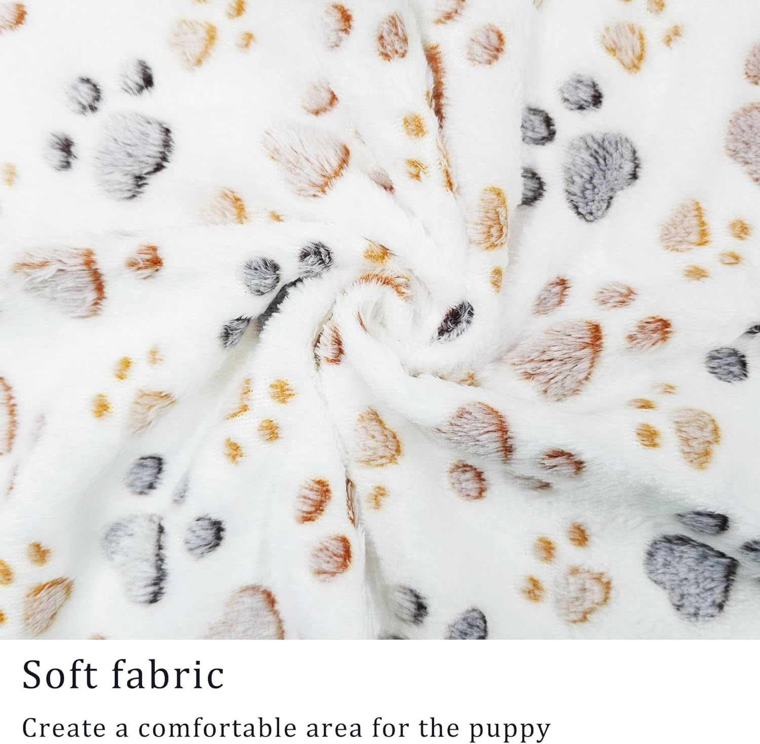 1 Pack 3 Blankets Super Soft Fluffy Premium Fleece Pet Blanket Flannel Paw Printed Throw for Dog Puppy Cat (Small 23X16'', Purple, Pink, Green) - Image 5