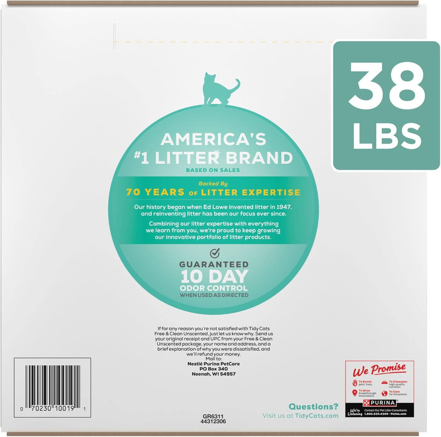 Purina Free and Clean Unscented Cat Litter - 38 Lb. Box - Image 9