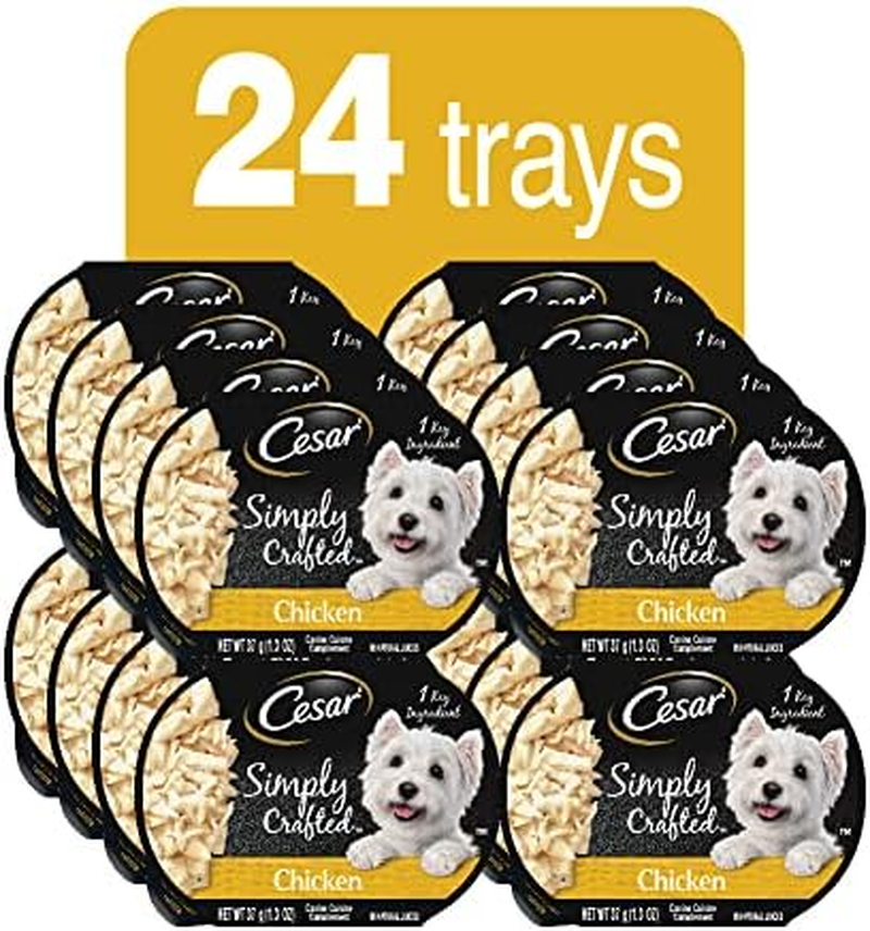 Simply Crafted Adult Wet Dog Food Meal Topper, Chicken, 1.3 Oz. Tubs (24 Count, Pack of 1) - Image 2