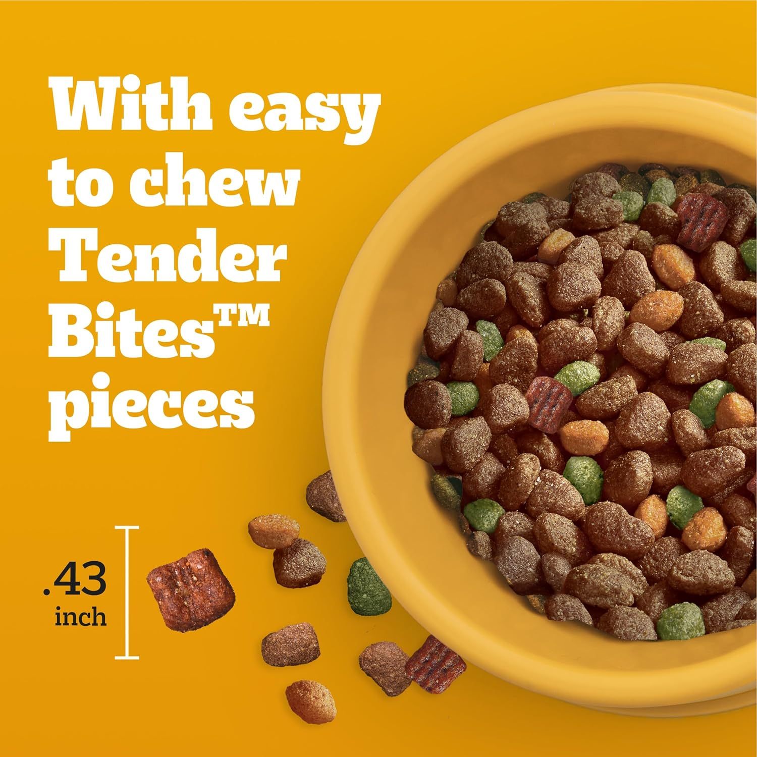 with Tender Bites for Small Dogs Adult Dry Dog Food, Chicken and Steak Flavor, 14 Lb. Bag - Image 3