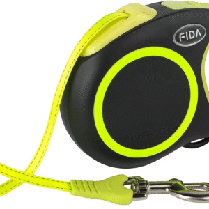 Retractable Dog Leash, Reflective 16Ft Heavy Duty Pet Walking Leash for Small/Medium Dog up to 26 Lbs, Tangle Free. One-Hand Brake (Small, Neon Yellow)
