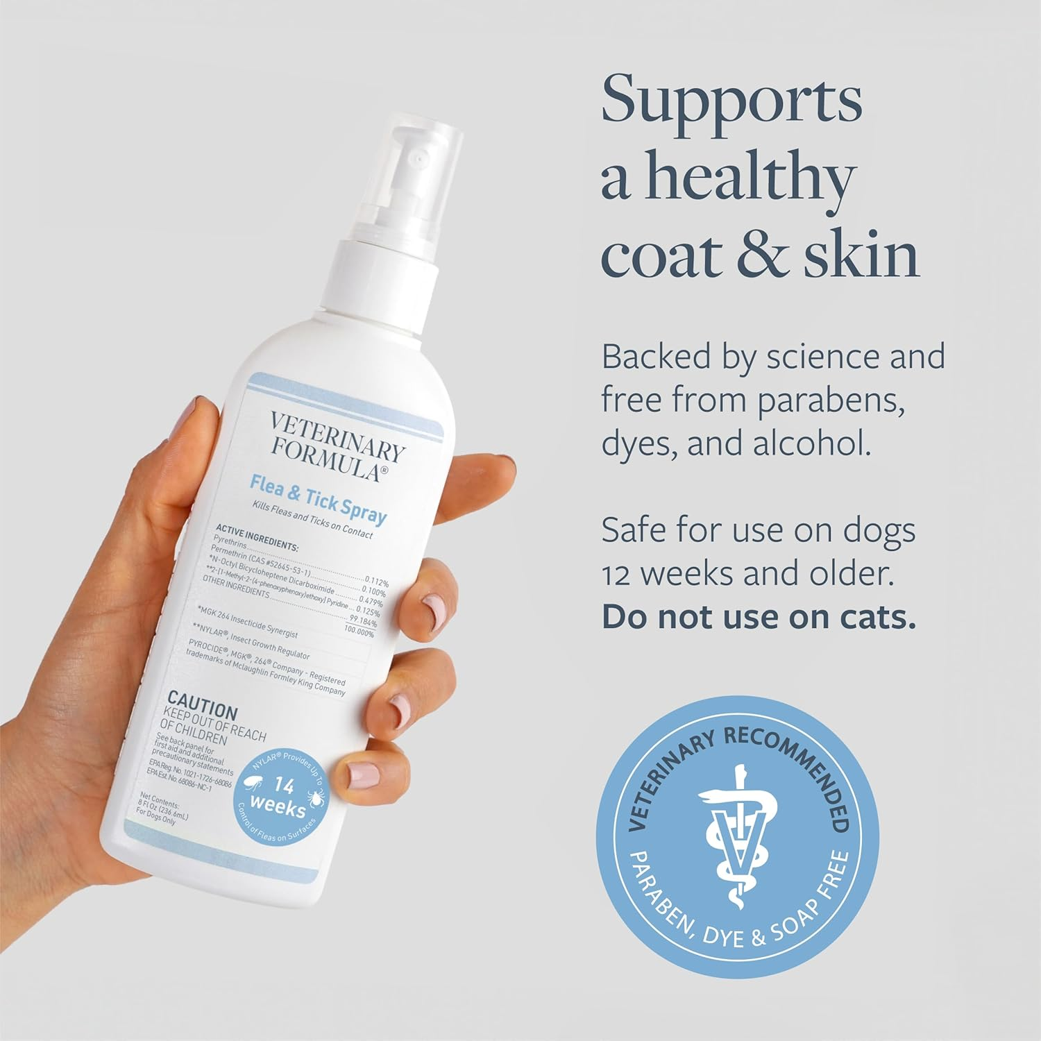 Flea and Tick Spray for Dogs, 8 Oz – Easy-To-Use Dog Flea Spray, Kills on Contact, Prevents Egg & Larval Development for 14 Weeks - Image 4