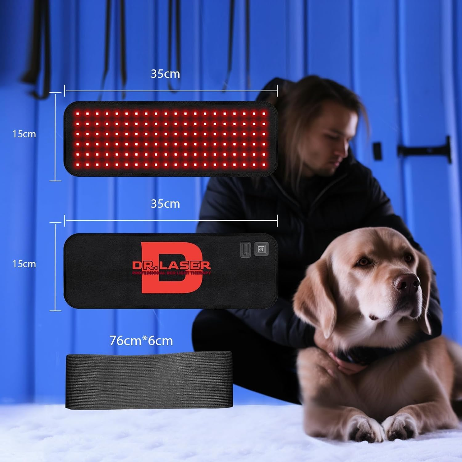 Red Light Therapy Belt for Pets, Portable Red Light Therapy for Dogs,Wearable Red Infrared Light Therapy Devices for Dogs Tissue Repair, Joint & Back Pain - Image 6