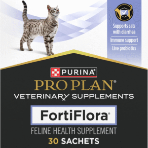 Purina Pro Plan Veterinary Supplements Fortiflora Cat Probiotic Supplement for Cats with Diarrhea - 30 Ct. Box