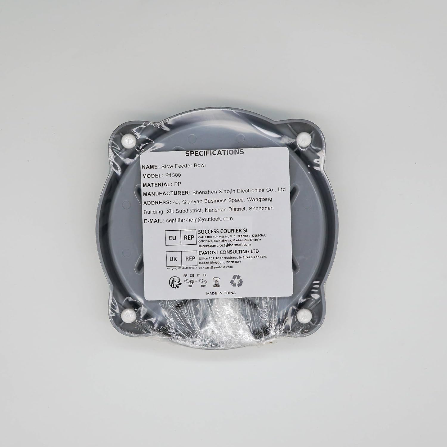 Slow Feeder Dog Bowls Small Breed, Dog Food Bowl Small Anti-Choking Bloat Stop Puzzle Healthy Eating Bowl (Gray, 1 Cup) - Image 7