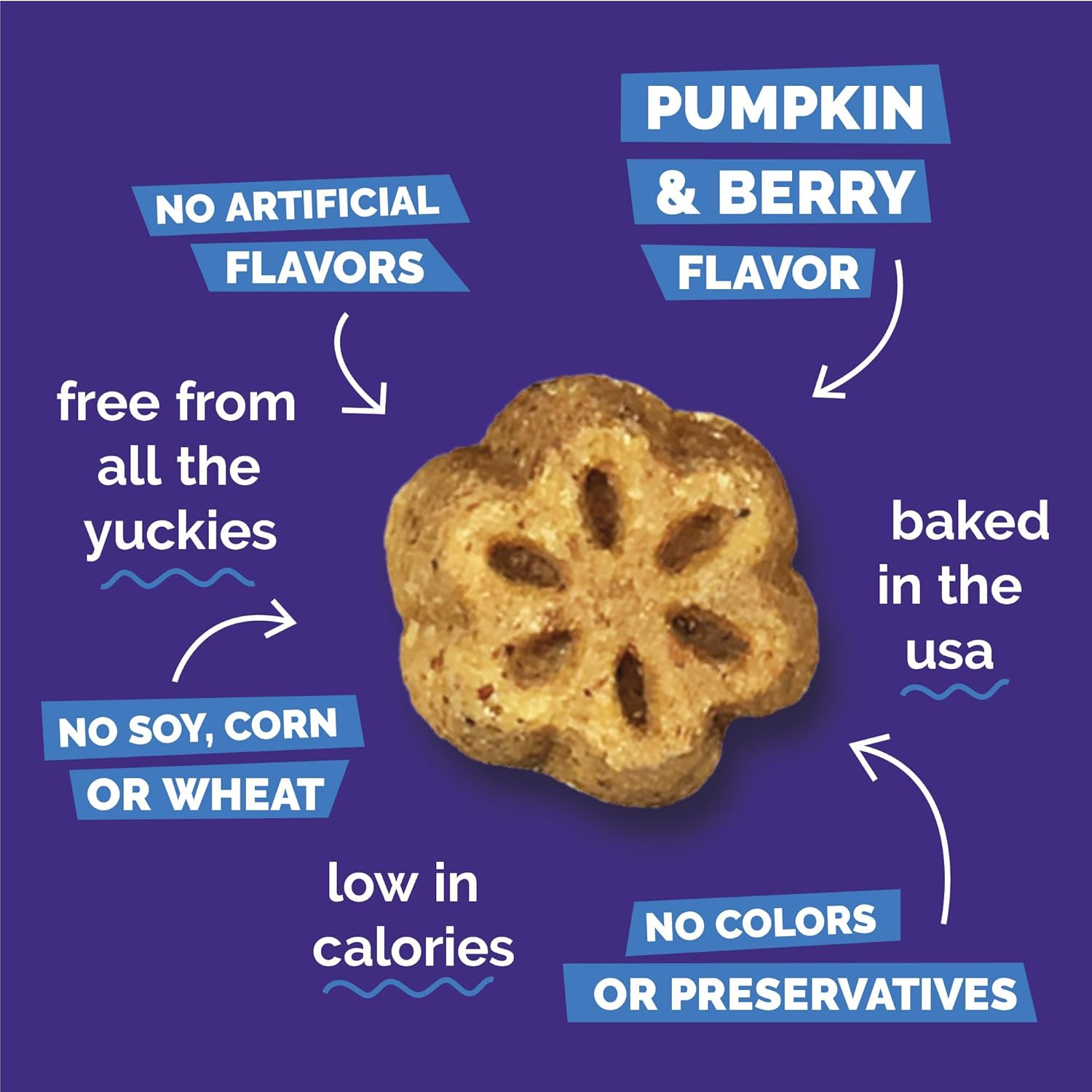 Skinny Mini Dog Treats, Healthy Pumpkin Treat for Dogs, Low Calorie & Delicious, Puppy Training, No Wheat, Corn or Soy, Made in the USA, Pumpkin and Berry Flavor, 5Oz - Image 6