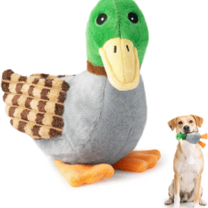 Squeaky Dog Chew Toy - Funny Duck Teething Small Dog Squeaky Soft Plush Pet Toy Indestructible Bite Kick Indoor Interactive Training Play Present Pet Lover Gift Photo Prop Keep Them Busy