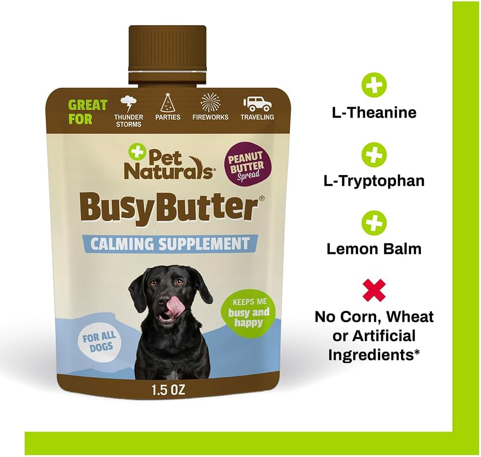 Busybutter Easy Squeeze Calming Peanut Butter for Dogs, 6 Pouches - Great for Treats, Lick Mats, Training, Calming, and Occupier Toys - Image 3