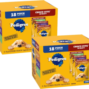 Choice Cuts in Gravy Adult Soft Wet Dog Food 18-Count Chicken Casserole Variety Pack, 3.5 Oz Pouches (Pack of 2)