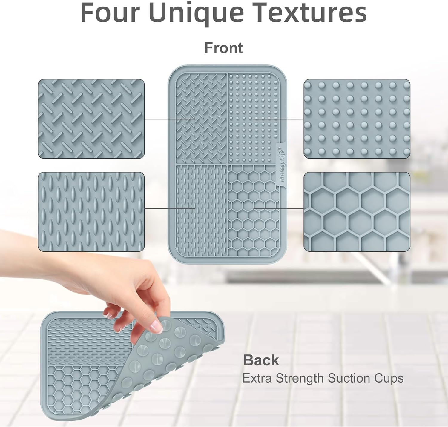 2PCS Large Lick Mat for Dogs with Suction Cups, Slow Feeder Bowls, Cat Lick Mat for Anxiety Relief, Dog Toys to Keep Them Busy, Enrichment Toys for Bathing, Cat Licking Pad for Boredom - Image 4