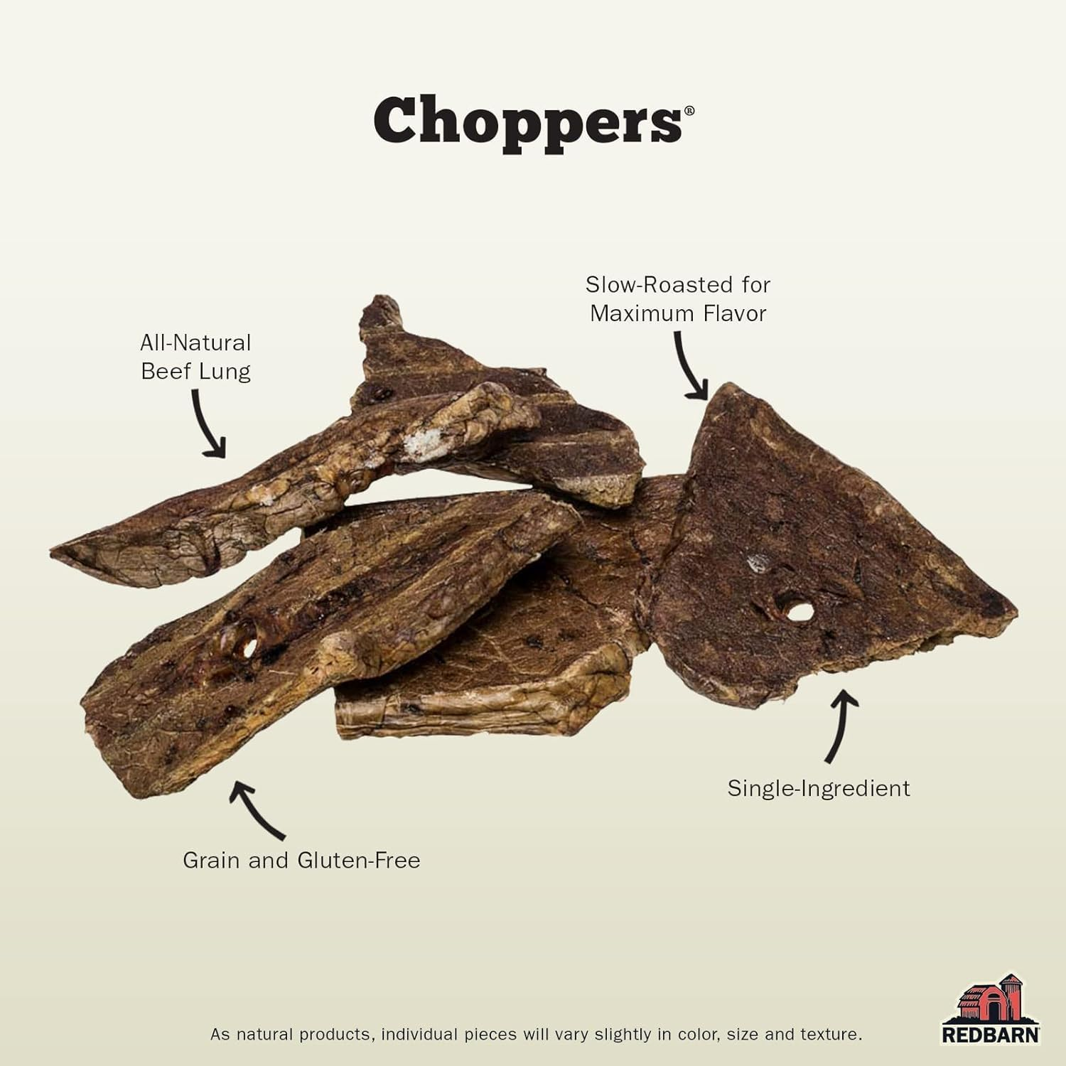 Natural Choppers Beef Lung Chew Treats for Dogs - Premium Made in USA Rawhide-Free Single Ingredient High Protein Low Fat - 9 Oz Bag - Image 2