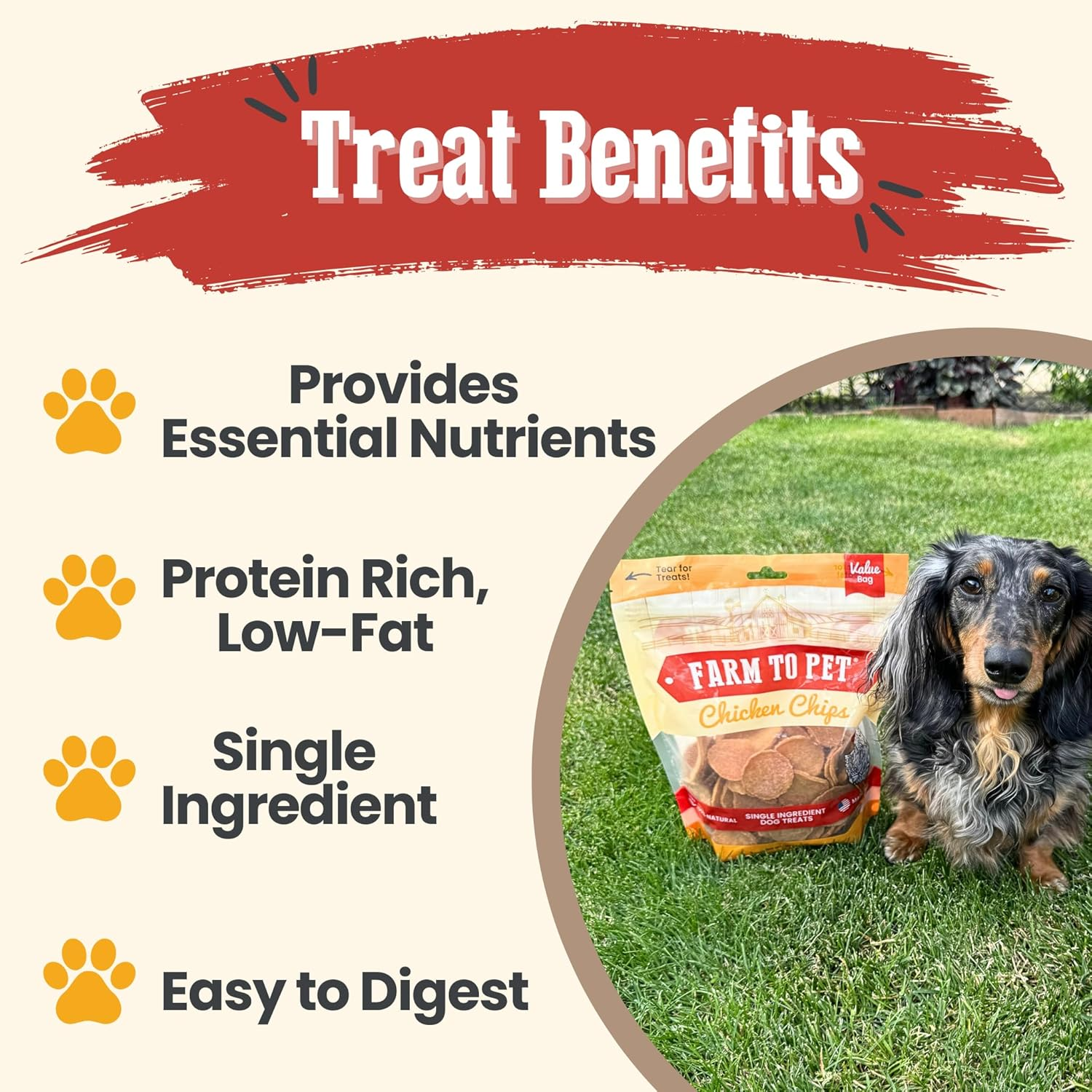 - Dog Training Treats - Chicken Chips, Single Ingredient - 12 Oz, Lean, All Natural, Healthy Dog Treats for Small, Medium, Large Breeds, & Puppies, Made in USA - Image 4
