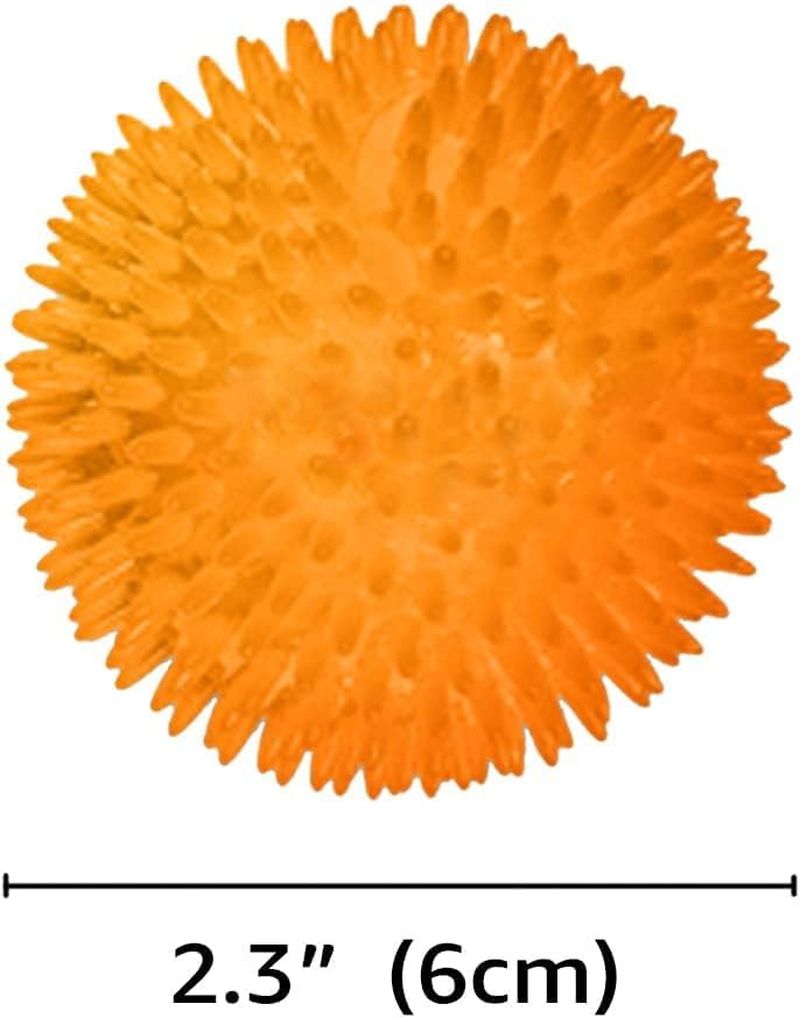 Cocoo 3-Pack Squeaky Dog & Ferret Ball Toys, 2.3", Massage Teeth and Gums, Spikey Cat Rubber Balls, Toss Fetch Squeeky Doggy Balls for Multi-Pet Homes - Image 7