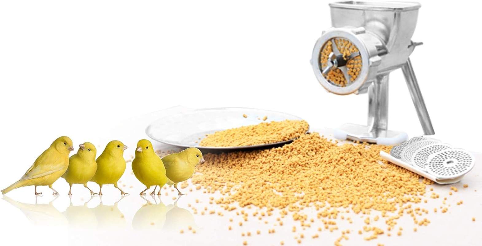 Manual Birds Fishing Bait Granulator Pelleter Manual Bird Food Pellet Maker Animal Pet Food Pellet Mell for Parakeet Canary Chicken Fish with 1.5Mm/2Mm/2.5Mm/3Mm Molds - Image 8