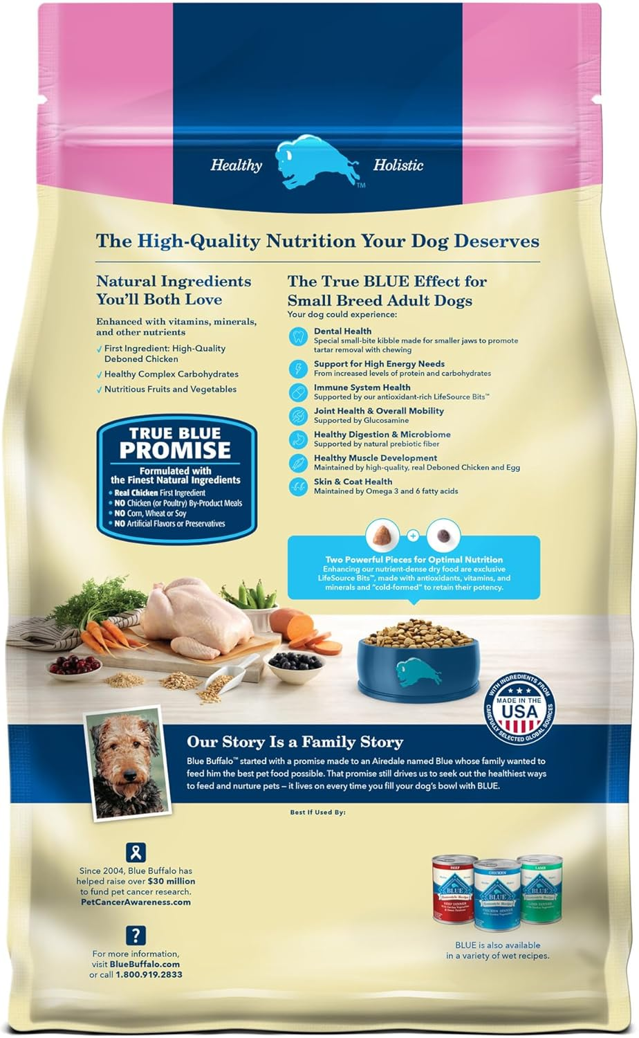 Life Protection Formula Natural Adult Small Breed Dry Dog Food, Chicken and Brown Rice 5-Lb Trial Size Bag - Image 2