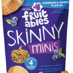 Skinny Mini Dog Treats, Healthy Pumpkin Treat for Dogs, Low Calorie & Delicious, Puppy Training, No Wheat, Corn or Soy, Made in the USA, Pumpkin and Berry Flavor, 5Oz