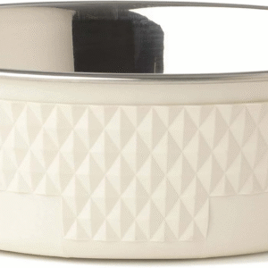 16011 Kona Stainless Steel Non-Slip Dishwasher-Safe Dog Bowl 6.5-Cup 8.5-Inch Diameter 2.75-Inch Tall for Large and Extra Large Dogs and Cats, White