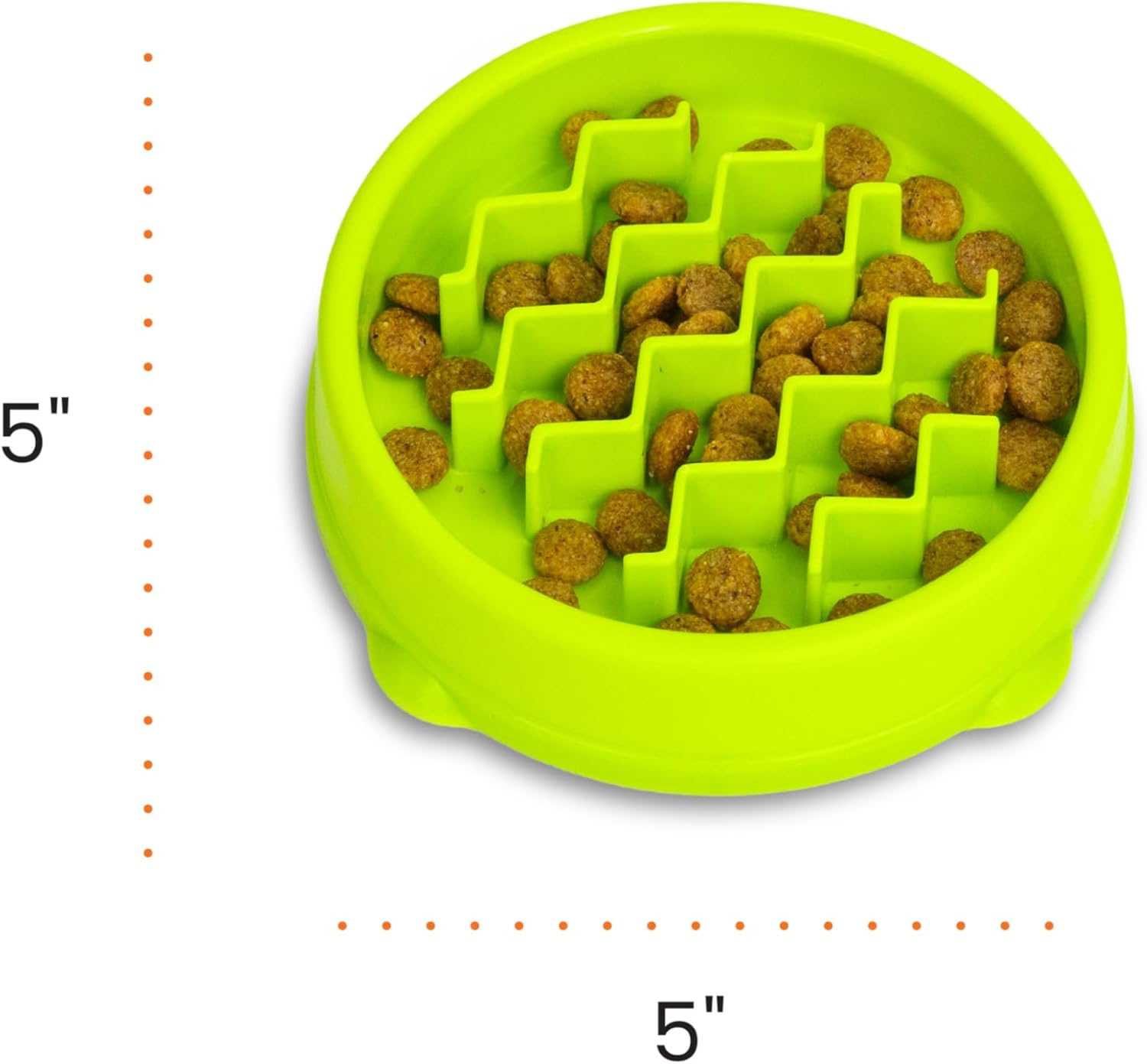 Kitty Slow Feeder Cat Bowl for Wet or Dry Cat Food, Helps Prevent Bloat & Improve Digestion, Non-Slip, Bpa-Free, Small, Green - Image 8