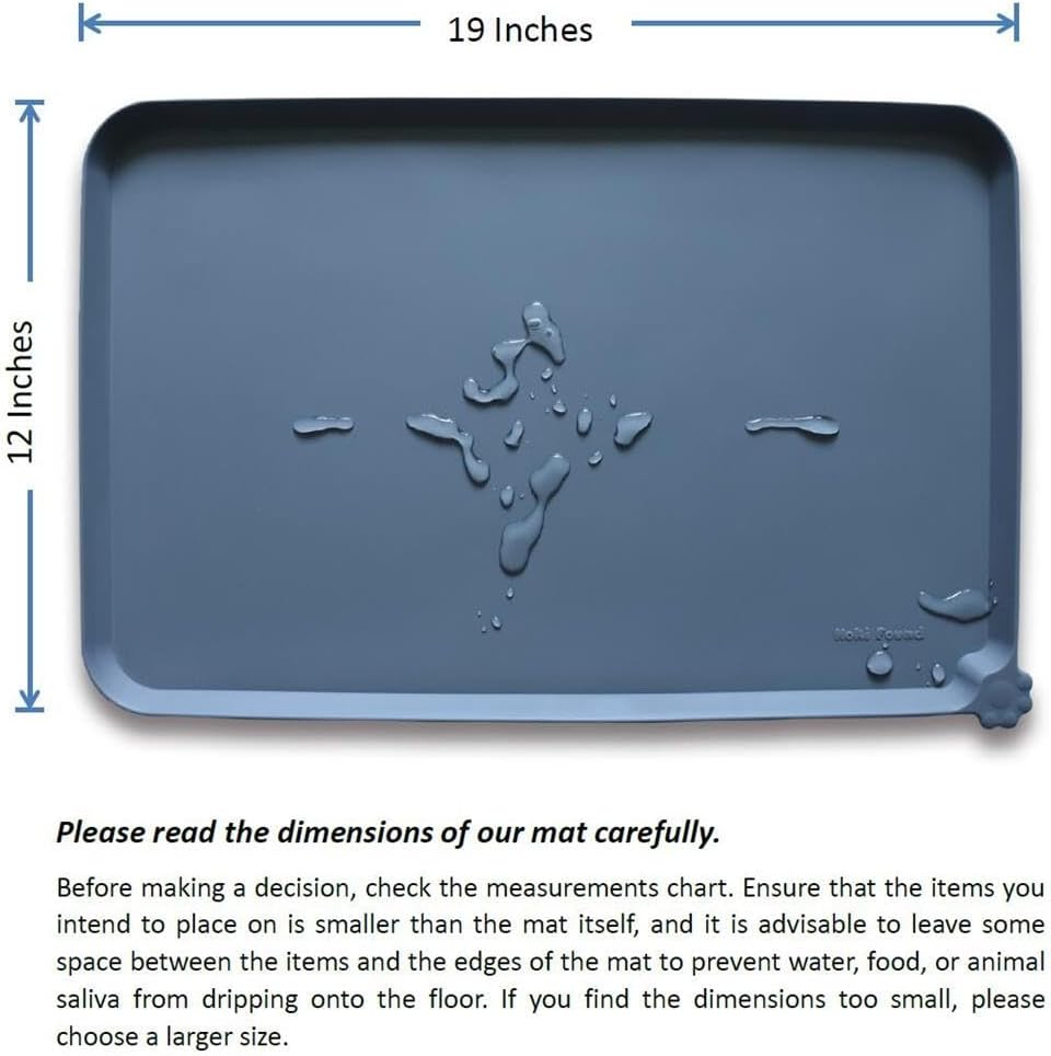 -Waterproof Pet Feeding Mats with High Lips - Multiple Size and Colors for Dogs, Cats & Others-G - Image 6