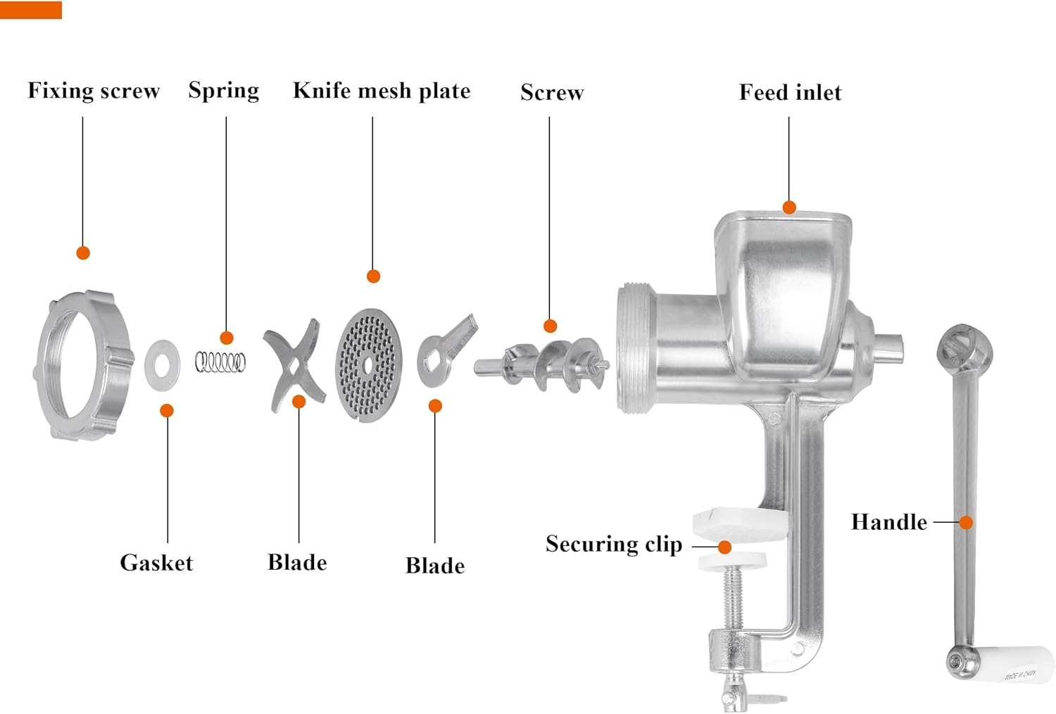 Manual Birds Fishing Bait Granulator Pelleter Manual Bird Food Pellet Maker Animal Pet Food Pellet Mell for Parakeet Canary Chicken Fish with 1.5Mm/2Mm/2.5Mm/3Mm Molds - Image 2
