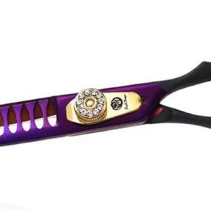 Professional 7.0/8.0 Inch Pet Grooming Hair Cutting Scissor and 6.75/8.0 Inch Dog Chunker Shear - Japan 440C Stainless Steel for Pet Groomer or Family DIY Use (Chunker Scissor)