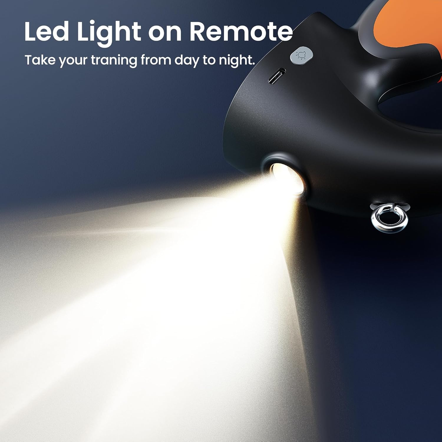 Anti-Tugging Dog Training Collar with Remote Control, Auto Leash Pulling Stop, 3300FT Dog Shock Collars, 3 Training Modes, Beep, Vibration, Static,Ipx7 Rechargeable E-Collar Dogs,Orange - Image 5