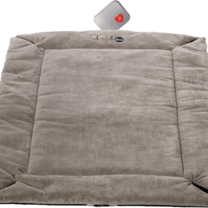 Mother’S Heartbeat Puppy Crate Pad Gray Fleece Medium/Large Breed Beat 21 X 31 Inches