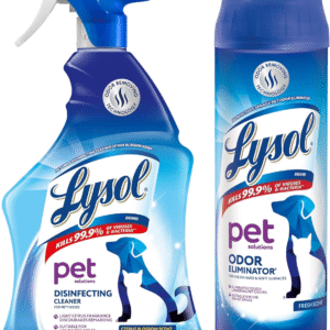 Pet Cleaning Bundle - 1 Pet Solutions Disinfecting Cleaner (32 Fl Oz) and 1 Odor Eliminator (15 Ounce Aerosol)