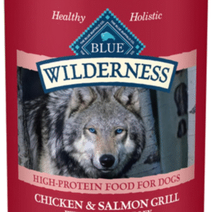 Wilderness High Protein Natural Adult Wet Dog Food plus Wholesome Grains, Chicken & Salmon Grill 12.5-Oz Cans (Pack of 12)