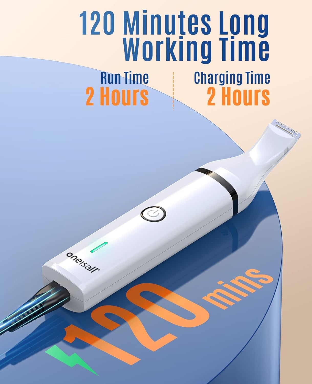 Dog Clippers with Double Blades,Cordless Small Pet Hair Grooming Trimmer,Low Noise for Trimming Dog'S Hair around Paws, Eyes, Ears, Face, Rump (White) - Image 4