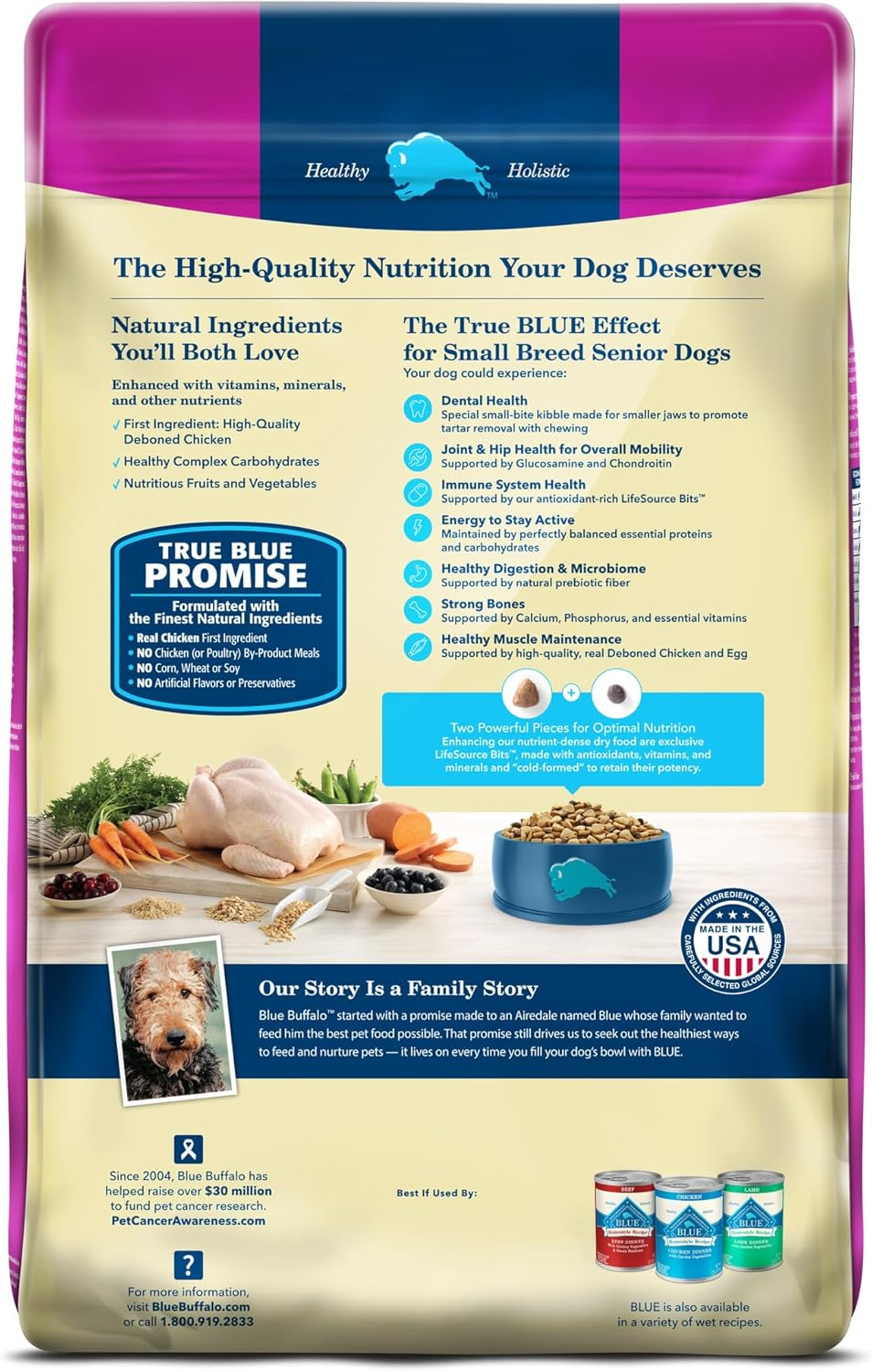 Life Protection Formula Small Breed Senior Dry Dog Food, Supports Joint Health and Immunity, Made with Natural Ingredients, Chicken & Brown Rice Recipe, 5-Lb Bag - Image 2