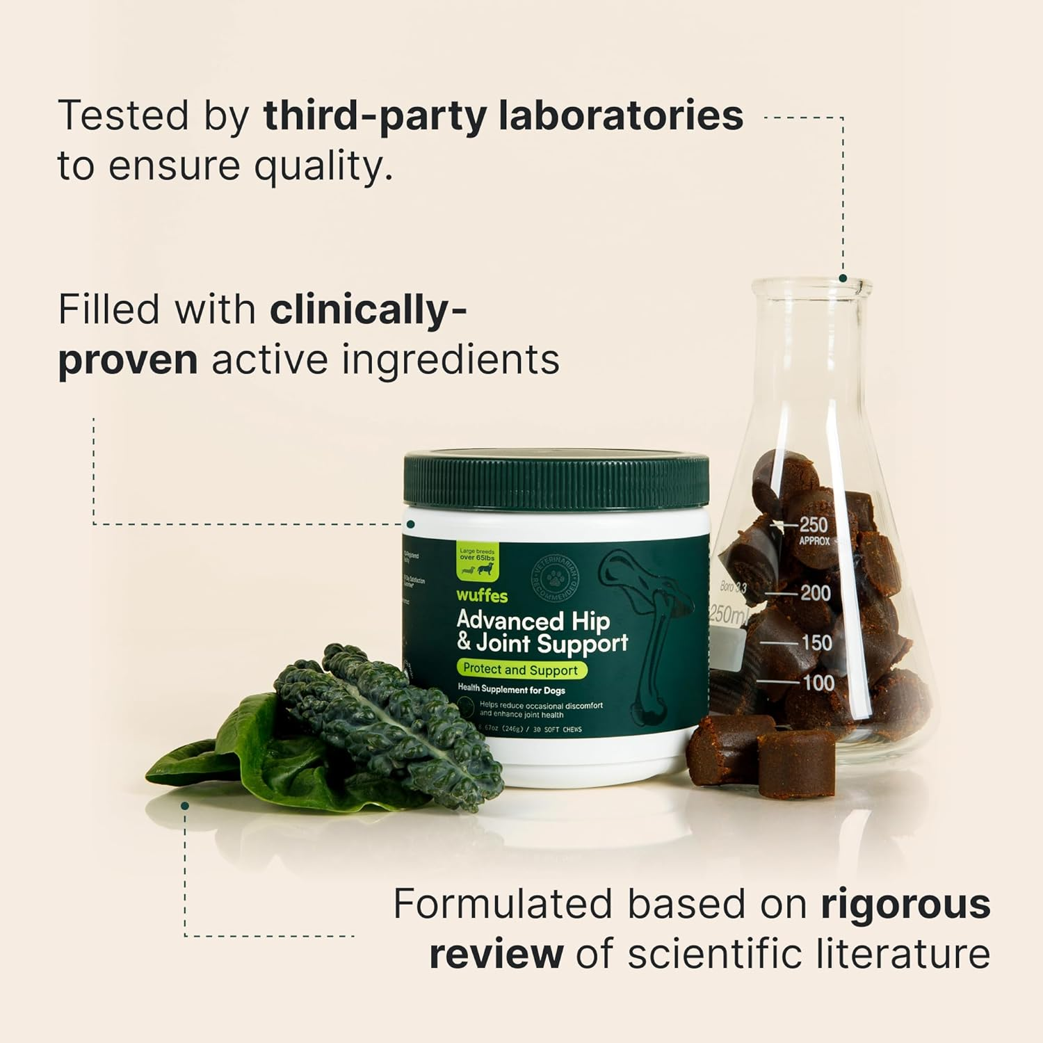 Chewable Dog Hip & Joint Supplement - Glucosamine & Chondroitin Chews - Dog Joint Supplements & Vitamins - Extended Joint Care (Large Breed (Over 65 Lbs), 60 Chews (Pack of 2)) - Image 5