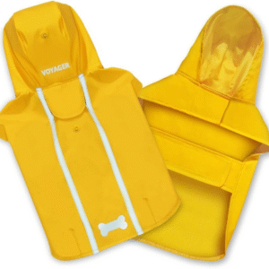 Voyager Waterproof Dogs Raincoat - Rain Poncho by  - Yellow, Small, Chest: 16" ~ 19" (253-YW-S)
