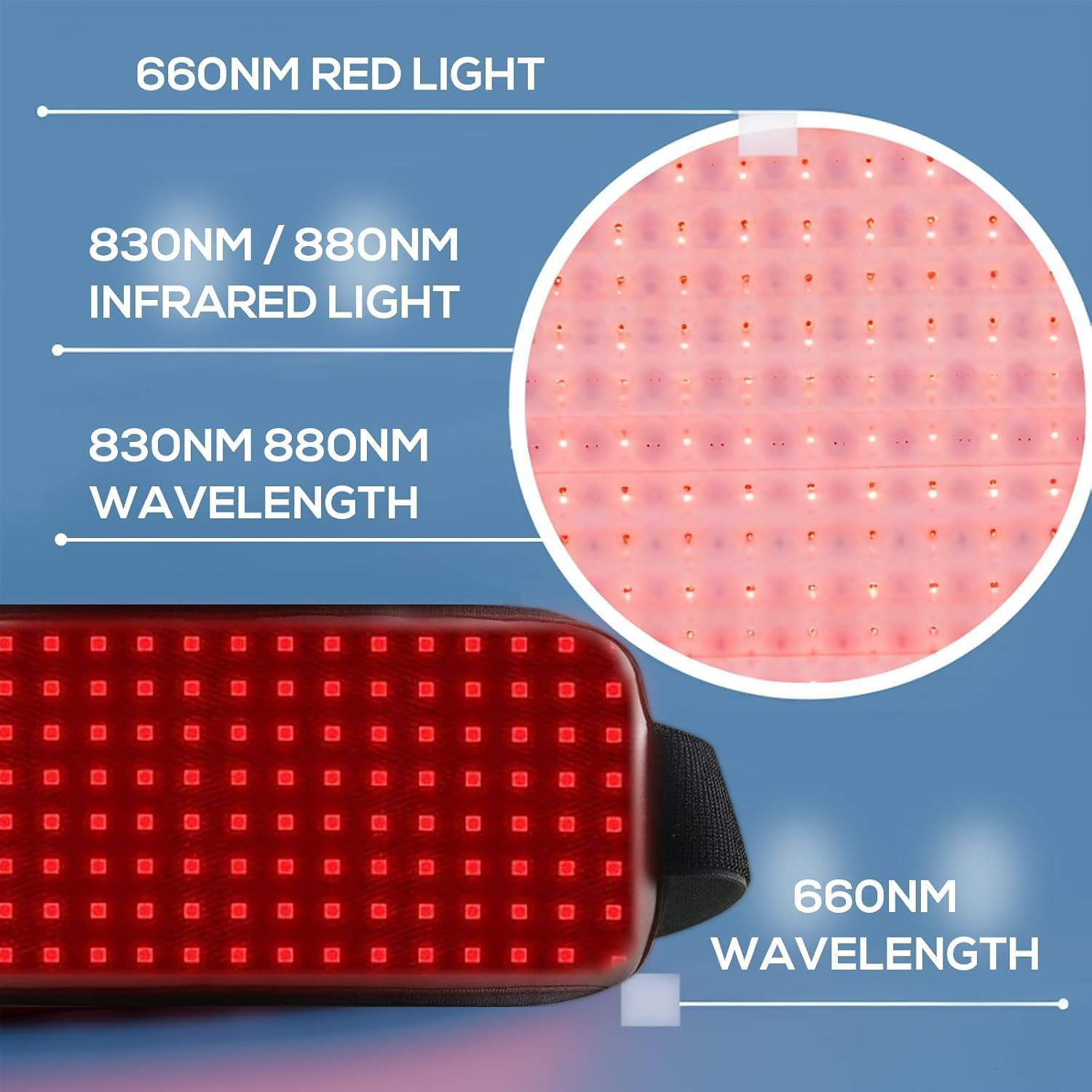 Red Light Therapy Belt for Pets, Portable Red Light Therapy for Dogs,Wearable Red Infrared Light Therapy Devices for Dogs Tissue Repair, Joint & Back Pain - Image 3