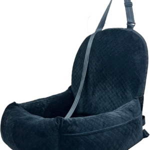 Luxury Dog Booster Seat - Safe & Comfortable Travel Bed, Disassembles for Easy Cleaning, Black, Medium